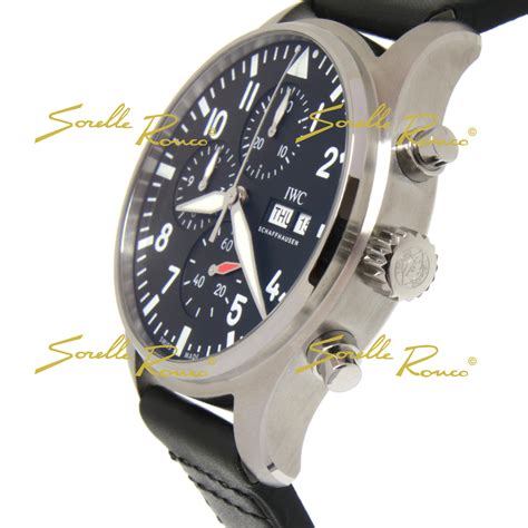 Orologio IWC Pilot Chrono Acciaio Quadrante Nero IW378001